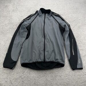 GORE Bike Wear Phantom Windstopper Cycling Jacket Mens Large Gray Zip Softshell